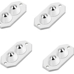 yogvayna 2 Ball White Caster Wheel Set for Furniture & Rack (Set of 8) Appliance Furniture Caster-picture-28