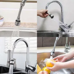 honbon Turbo Flex 360 Degree Rotatory Flexi Sprayer Extension Faucet Aerator 6inch 1pc Faucet Nozzle image 3
