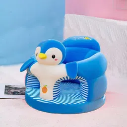 Vedartah Plush Soft Baby Sofa Seat| Toddlers Sitting Sofa Chair Upto 2 Years (Penguin- Blue) image 4