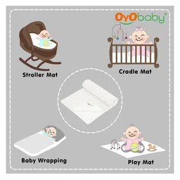 OyO Baby Infant White Instadry Anti-Piling Large Dry Sheet Bed Protector image 2