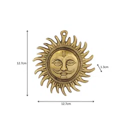 HANDICRAFTS PARADISE Gold plated Sun shaped Wall Hanging image 3