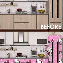 KAAF Pink & White Hello Kitty Self-Adhesive Wallpaper image 3
