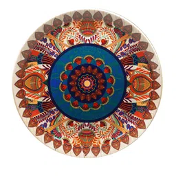 KOLOROBIA Multicoloured Printed Round Wall Decor Plate image 3