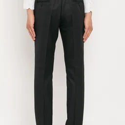VEI SASTRE Men Mid-Rise Plain Smart Fit Formal Trousers image 3
