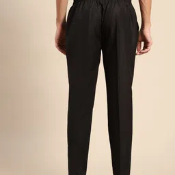KISAH Men Black Solid Ethnic Trousers image 4