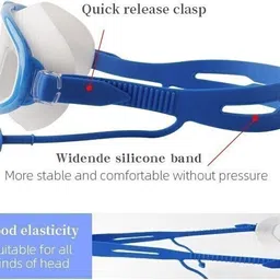 lilplanet Stylish Swimming Goggles for Kids Reflective Blue White (Watertight Leak Free) image 4
