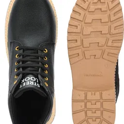 walkivo Synthetic Leather Men’s Boots | Comfortable & Durable Outdoor Shoes Boots For Men image 2