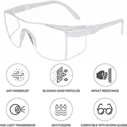 buwch Premium Quality Clear Vision, Dust proof, UV Protected, Light Weight, Unisex Protective Eye Wear Blowtorch, Laboratory, Power Tool, Welding, Wood-working Safety Goggle image 2