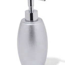 OBSESSIONS Silver-Toned Textured Polyresin Soap Dispenser image 3