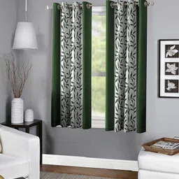 panipat textile hub 152.4 cm (5 ft) Window Polyester Curtain (Pack Of 2)-picture-10