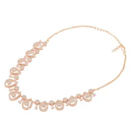 Ami Rose Gold-Plated Cubic Zirconia-Studded Jewellery Set image 4