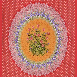 UNIQCHOICE Red & Orange Ethnic Motifs Cotton 120 TC Queen Bedsheet with 2 Pillow Covers image 3