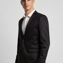 Allen Solly Ultra Slim-Fit Notched Lapel Collar Single-Breasted Formal Blazer image 2