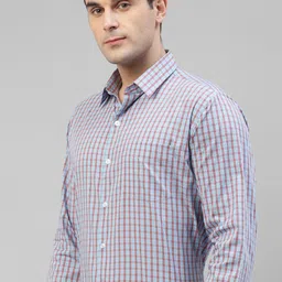 Hancock Modern Slim Fit Micro Checked Spread Collar Pure Cotton Formal Shirt image 2