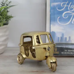 rhapsodically made Rickshaw Gold Brass Showpieces-picture-47