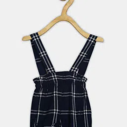 Ka-mee Blue Checked Pinafore Romper image 3