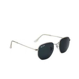 Ted Smith Unisex Grey Lens & Silver-Toned Wayfarer Sunglasses with UV Protected Lens image 3