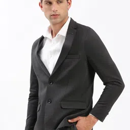 SHOWOFF Notched Lapel Collar Slim-Fit Single Breasted Blazer image 4