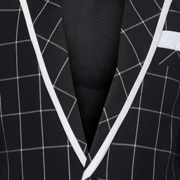 Jeetethnics Boys Black Checked Cotton Casual Blazer image 3