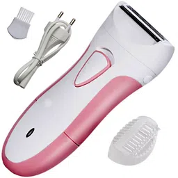 KEMIEE Women 2in1 Rechargeable Waterproof Trimmer Shaver Painless Epilator 3 Blade XC Cordless Epilator-image-75