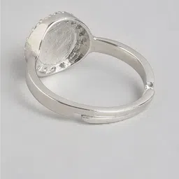 Zavya Women Rhodium-Plated CZ Studded 925 Pure Sterling Silver Finger Ring image 4