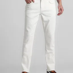 jack & jones Men Slim Low Rise White Jeans image 1