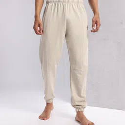 hrx by hrithik roshan Men Solid Beige Track Pants image 2