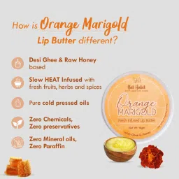 Nat Habit Desi Ghee & Honey Lip Balm- Orange Marigold Lip Butter for Lip Pigmentation & Chapped Lips image 4