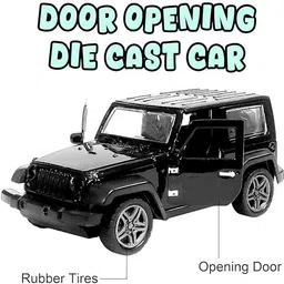 atwozdesign Metal Car 1: 32, Thar Car Close Roof With Openable Door And Pull Back Function image 2