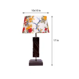 Coventry Multicolour Fabric Shade Night Lamp With Wood Base By BrightDaisy image 3
