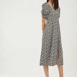 harpa Women A-line Multicolor Midi/Calf Length Dress image 5