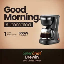 greenchef Automated Electric Drip coffee maker - Brewin 600Watts 6 Cups Coffee Maker image 2