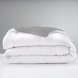 RAZZAI White & Grey Microfiber Mild Winter 210 GSM Single Bed Comforter image 4