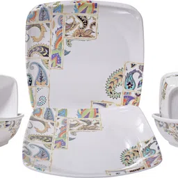 flowerware Pack of 40 Melamin Dinner Set image 2