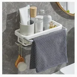 vamdhan enterprise Dish Drainer Kitchen Rack Two Tone Hanging Drain Rack with Retractable Storage | Sponge Drain Tray Plastic image 2