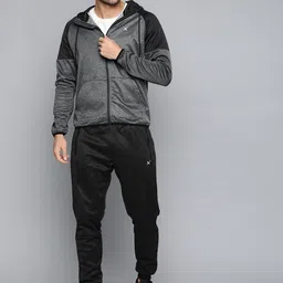 HRX by Hrithik Roshan Men Jet Black Solid Slim Fit Training Track Pants image 3