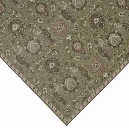 kaleen india Olive Vintage Polyester 4' X 6' Machine Made Carpet image 5