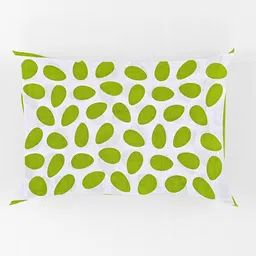 UNIQCHOICE Green & White Printed Cotton 120 TC Queen Bedsheet With 2 Pillow Covers image 2