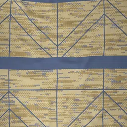 Raymond Home Yellow &Blue Geometric Cotton 104 TC Queen Bedsheet with 2 Pillow Covers image 3