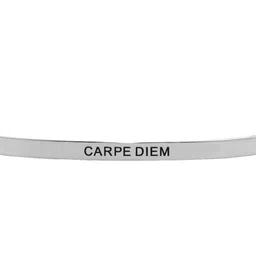 JOKER & WITCH Silver-Plated Stainless Steel Carpe Diem Mantra Band image 3