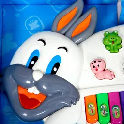 babuniya Rabbits Musical Piano with 3 Modes Animal Sounds, Flashing Lights & Music image 2