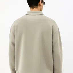 maniac Men Full Sleeve Solid Reversible Sweatshirt image 3