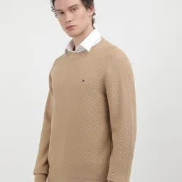 Tommy Hilfiger Men Solid Round Neck Pullover Sweater image 4