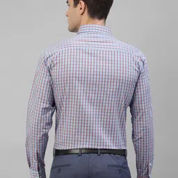 Hancock Modern Slim Fit Micro Checked Spread Collar Pure Cotton Formal Shirt image 3