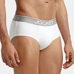 jockey Pack of 2 8037 Super Combed Cotton Solid Men Brief image 3