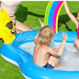 kindertales Rainbow (IND*77) Shine Paddling Pool With Free Electric Pump Inflatable Swimming Pool-picture-17