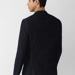 Van Heusen Sport Men Black Checked Single-Breasted  Blazer image 4