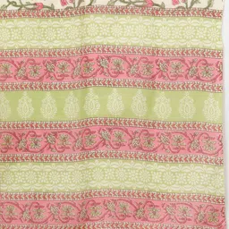 AHIKA Ethnic Motif Printed Keyhole Neck Pure Cotton Kurta With Trousers & Dupatta image 4