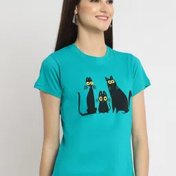 Fabflee Pack Of 3 Graphic Printed Regular Fit Pure Cotton Casual T-Shirt image 4