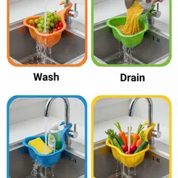 vanstraders Swan shape sink drainer basket Plastic Fruit & Vegetable Basket image 5